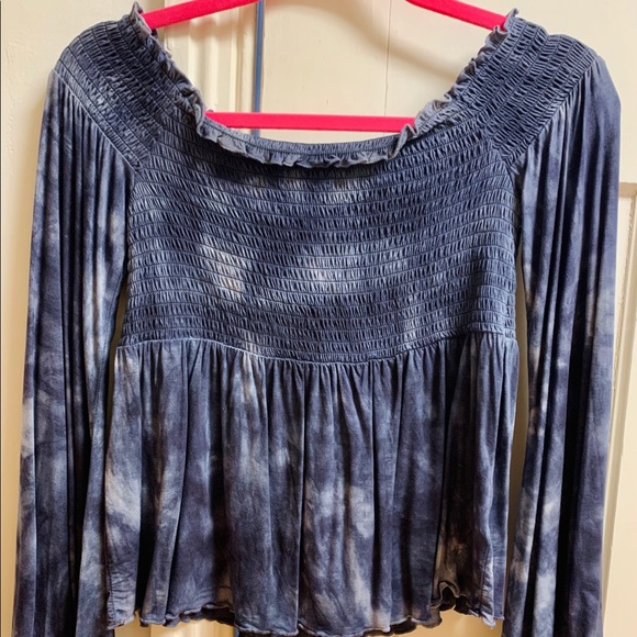 American Eagle Off-the-shoulder Tie Dye Top - Picture 2 of 3